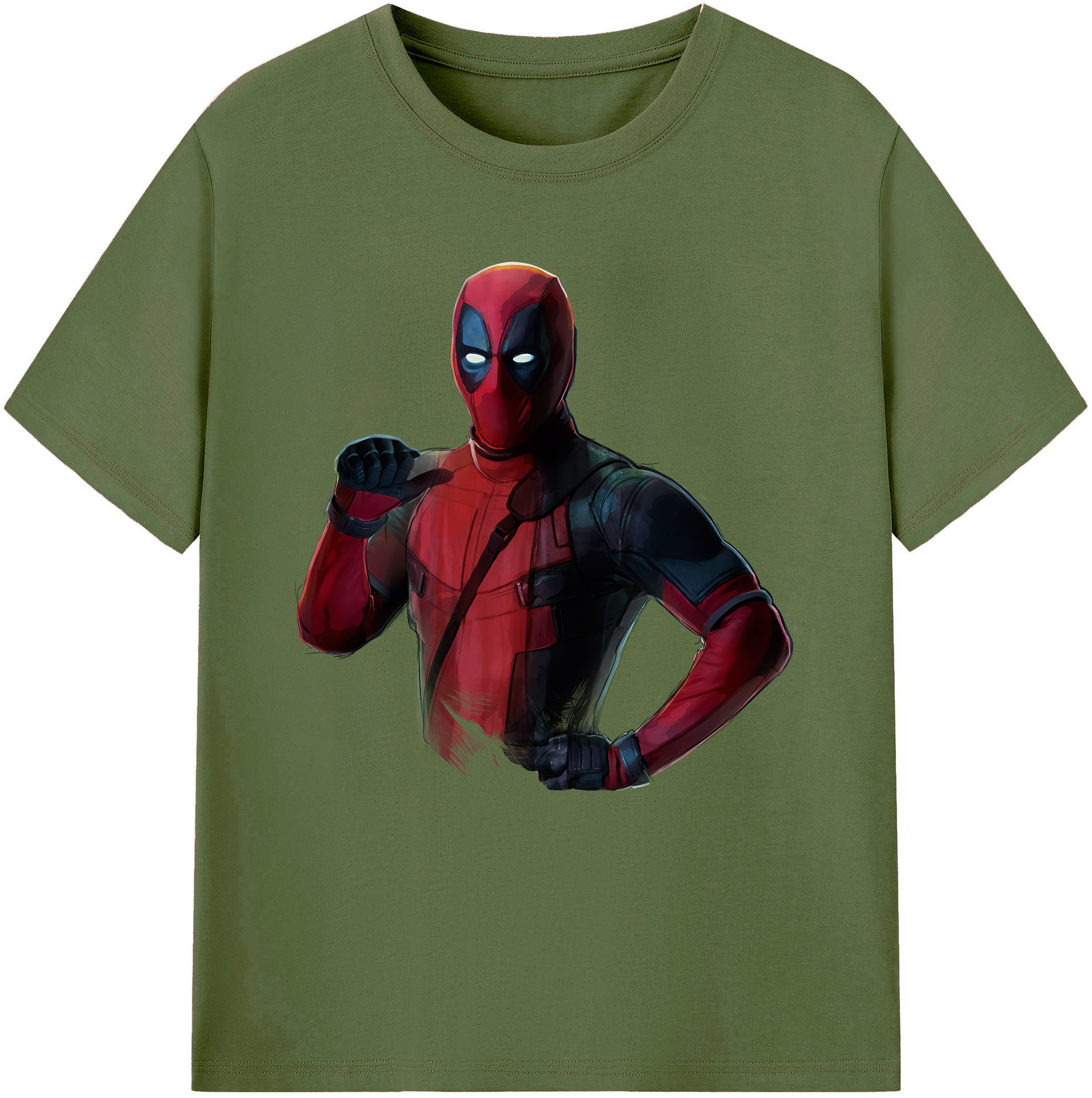 （画像用） Deadpool デッドプール 綿100％半袖Tシャツ（フロントプリント）